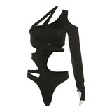 Summer New Fashion Sexy Hottie Body Open Waist Hollow Splicing Joint