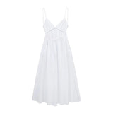 White Slip Dress Woman Backless Long Dress Women Beach Sexy Summer Dresses Woman 2023 Ruched Sleeveless Party