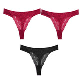 Sexy Lace G String Women's Thong Low-Waist Female Underpant Hollow Out Breathable Cotton Seamless G-String Underwear