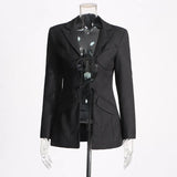 Australian Show Small Suit 2025 New Tying With Sexy Hollow Irregular Splicing Senior Sense Blazer