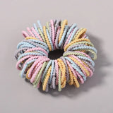 100Pcs/lot Hair Bands Girls Candy Color Elastic Rubber Band Hair Bands Child Baby Headband Scrunchie Kids Hair