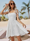 Women's Clothing Temperament Fresh And Sweet Floral High Waist Suspender Sexy Dress 2022 Spring And Summer