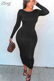 2023 Spring Sexy Backless Midi Dresses Bodycon Elegant Evening Club Party Birthday Brown Long Sleeve Dress