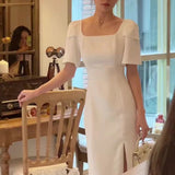 Summer Women Elegant Casual Midi Dresses Office Lady Female Fashion Outwear Robe Vestidos