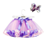 New Tutu Skirt Baby Girl Clothes 12M-8Yrs Colorful Mini Pettiskirt Girls Party Dance Rainbow Tulle Skirts Children