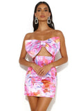 Women's Fashion Sexy Breast-Wearing Butt Dress Dress Big Bows Decorative Dress Dress Dress Dress Dress