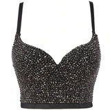 Handmade Sequin halter bustier corset crop top women summer indie tank party y2k top clubwear Cropped tube womens tops