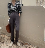 Suit Pants Spring Office Lady Long Trousers 2020 New Autumn Solid Slim High Waist Fashion Pant
