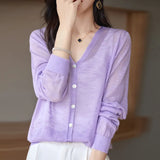 Zingj Hemp Knitting Cardigan Female Thin Ice Silk Linen Coat Sunscreen Clothes Summer Loose Outside The Shawl Air Conditioning Shirt-Outfit