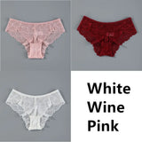 Sexy Women Lace Panties Underwear Seamless Transparent Panties Thongs Low Waist Hollow Briefs Solid Female Panty