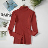 Basic Turtleneck Women Sweaters Autumn Winter Thick Warm Pullover Slim Tops Ribbed Knitted Sweater Jumper Soft Pull