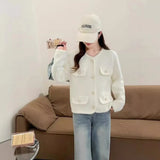 Autumn And Winter New Imitation Mink Velvet Thickening Temperament, Small Fragrance Style, Fashionable Knitted Cardigan Jacket