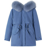 Send To Overcome The New 2024 Long Temperament Cotton-Padded Jacket Small Winter Velvet And Thick Large Cotton-Padded Clothes Tide-Outfit