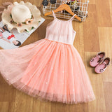 Years Summer Girls Clothes Kids Dresses For Girls Casual Wear Bling Star Sling Dress Baby Girl Party Children