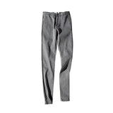 Zingj Denim Trousers New Autumn Style Slim, High Waist, High Stretch, Buttocks, Solid Color Pencil Trousers, Small