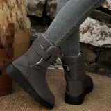 Warm Large Size Lady Snow Boots Women Magic Stick Waterproof High-Top Shoes