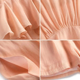 Spring Summer Casual Solid Set Female Long Sleeve V-neck Shirt and High Waist Shorts 2 Pcs Set Lady Vintage Suit