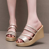 Plop And Ultra-High Heel Waterproof Table Pine Cake Thick Bottom Fish Mouth Sandals Night Shop Sexy Transparent With Fashion Slippers