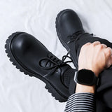 Zingj Head Derby Shoes Platform Increased Casual Leather Shoes 2023 Autumn And Winter New Daily Commuting Single Shoes