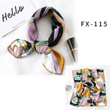 Square Silk Scarf Women Fashion Print Small Neck Scarfs Office Lady Hair Band Foulard Hand Kerchief Female Bandana