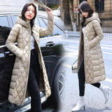 2022 New Winter Coat Women's Jacket Casual Long Parkas Hooded Winter Jacket Women Quilted Down Cotton Padded