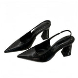 Chinese-Style Ocean Gas High-End After-Empty Bag Head Sandals Summer New French-Style High-Heeled High-Heeled