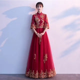 Toast Dress Show 2025 New Medium And Long-Term Wedding Girl Can Usually Wear Back To The Door Plain Dress Evening