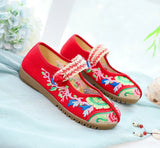 Zingj Shoes Retro Embroidered Cloth Shoes Women's Single Shoes Grandma Shoes Mother-In-Law Shoes Mother