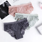 Women's Invisible Underwear Panties Intimate Briefs For Women Sexy Transparent Floral Lace Panties Seamless Panty