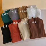 Winter Knitted Sweater Women 2021 Autumn Winter Korean Turtleneck Long Sleeve Pullover Female Jumper Green