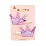 Glitter Cartoon Cartoon Love Heart Crown Hair Clips For Girls Handmade Hairpins Boutique Barrette Kids Hair