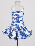 Dress Women's Summer High-End Sense 2025 New Printing Design Slim Thin Seaside Skirt