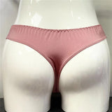 VS Zipper Sexy Cheeky Panty Sexy Women's Underwear Erotic Low Waist Satin Panties Sex Mesh Seamless