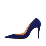 toe 10cm 12cm stiletto heels dress pumps shallow slip-on Tibetan blue banquet work concise women shoes RM002