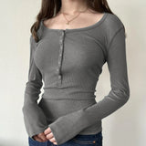 New Spring / Summer 2024 Product Is Pure Color, Simple, Slim, Thin, Buttoned, Casual Women's Wear, Spicy Girls' Short-Sleeved