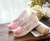 Zingj Shoes Hanfu Shoes Ancient Style Female Embroidered Cloth Shoes Inside The Raised Head Ancient Costume Shoes Cloth Shoes