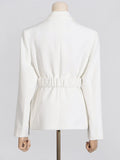 Zingj Lapel Suit Jacket Women 2024 Summer New Button Splicing Advanced Sense Women's Thin Small