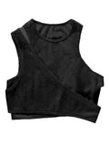 Ribbed Crop Tank Top Set- Outfit