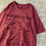 y2k aesthetic personality creative letter printing short-sleeved T-shirt women 2022 summer plus size streetwear y2k
