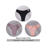 Cotton Brazilian Women's Panties V Waist G-String Underwear Women T Back Underpants Intimate Lingerie Women's