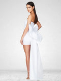 High-End Women's Sexy Folded Bag With Bosom Dress Temperament Detachable Large Bow