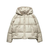 New Women's Solid Color Versatile Warm Imitation Leather Short Cotton Jacket Jacket 3046225