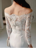 Stitching Lace Sexy Dress 2025 New Korean Style Temperament Medium-Long Bag-Buffet