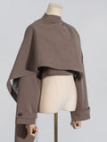 Zingj Personality Suit Jacket Female 2024 Summer New Long Sleeve Short Jacket Advanced Sense Shawl Style Small
