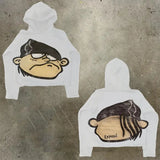 Men's Hoodie Y2K Original Hip-Hop Cartoon Graphic Print Pullover Fashion Leisure Loose Sports Shirt