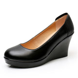 Round Head Pedal Women's Shoes With High Heel Heel Singles Thick-Sed Waterproof Table Is Installed In The Work Of Shallow-Mouthed