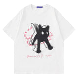 Kitten Print Letter Oversized T-shirtOutfit