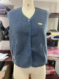 Sleeveless Plush Short Vest Jacket 2024 New Fashion Women's Loose Single-Breasted Vest Coat-Outfit