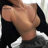 Latex Seamless Bra Women Push Up Underwear Cooling Gathers Shock-proof Pad Female Intimate Fashion Comfortable