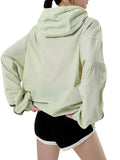 Zingj Feeling Spell Color Line Function Wind Outdoor Hooded Coat Female Summer New Street Versatile Sunscreen
